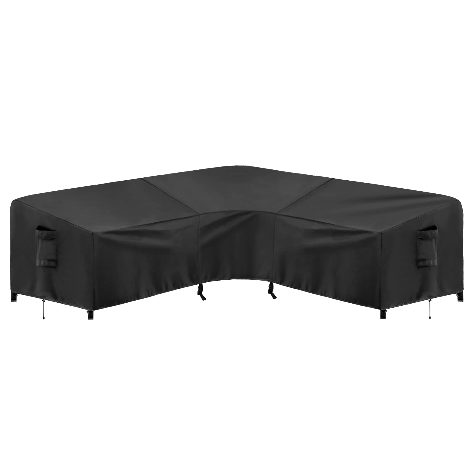 PureFit waterproof 89-inch cover shields the V-shaped sofa from rain.