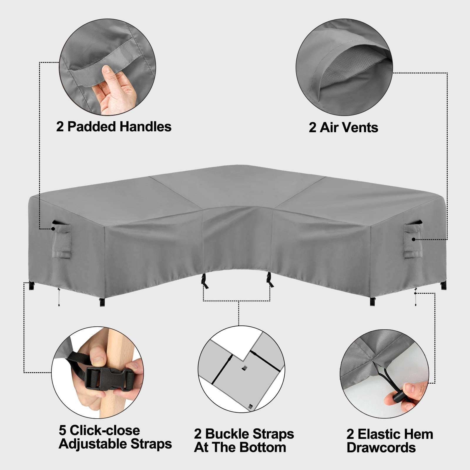 PureFit vent feature design helps air circulation under the cover.