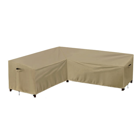 PureFit left-facing 83x104 camel outdoor sectional cover protects your sofa from the elements