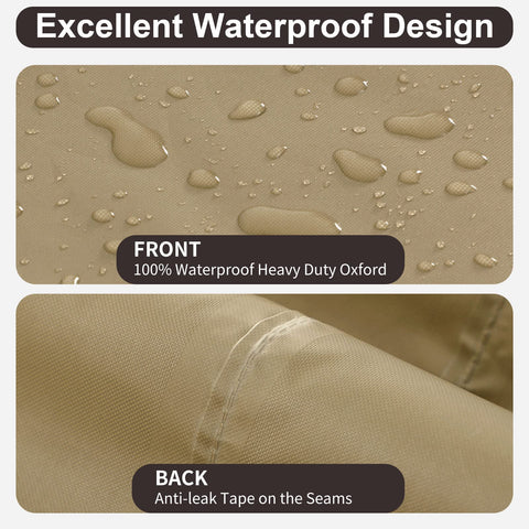 PureFit seam tape and waterproof construction keep cushions dry on rainy days