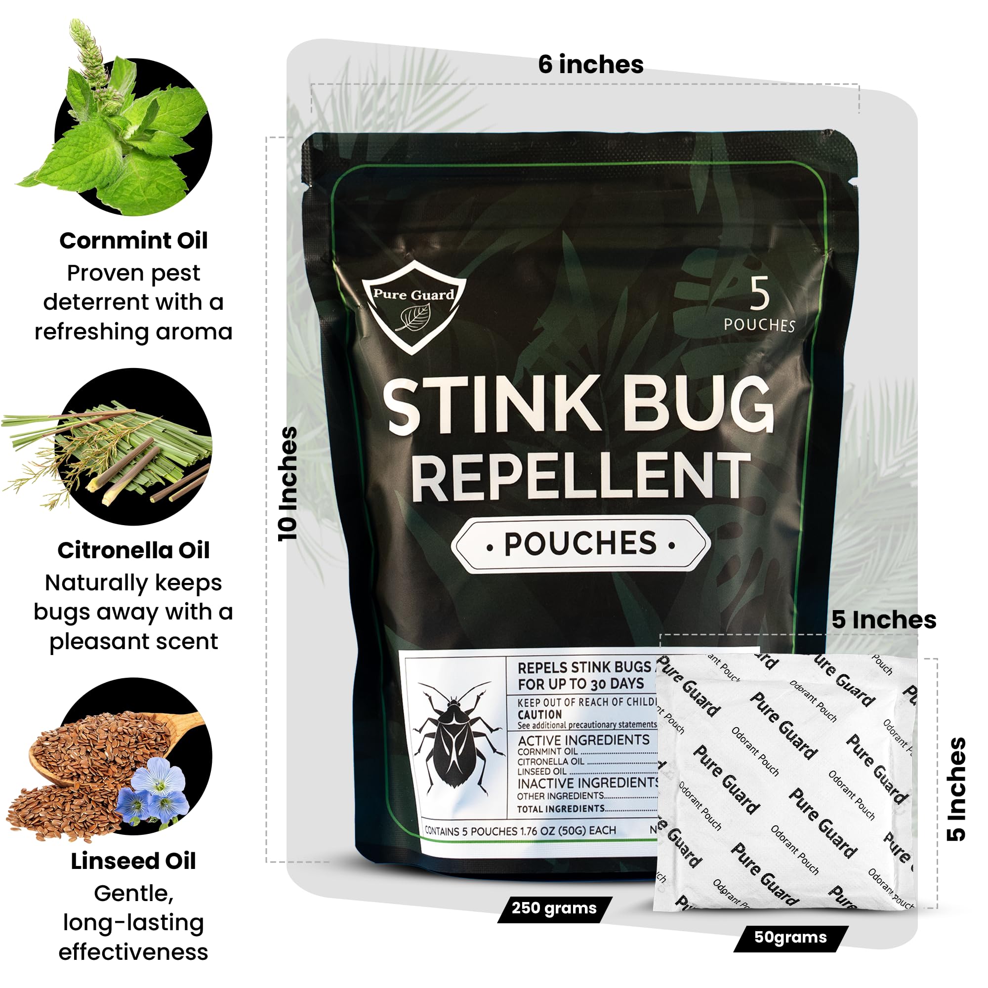 Pure Guard Stink Bug Defense Pouch outdoors in garden providing perimeter defense