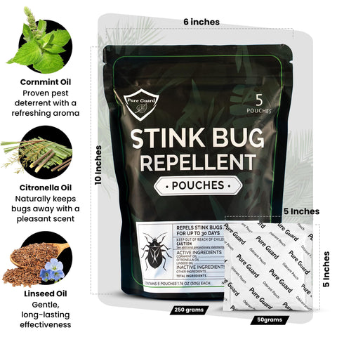 Pure Guard Stink Bug Defense Pouch outdoors in garden providing perimeter defense