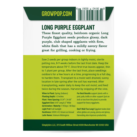 Purely Organic Seeds open-pollinated non-GMO heirloom seed packaging