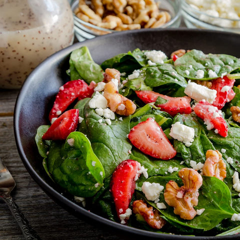 Purely Organic Spinach Seeds Bloomsdale product label with USDA Organic and non-GMO assurance.
