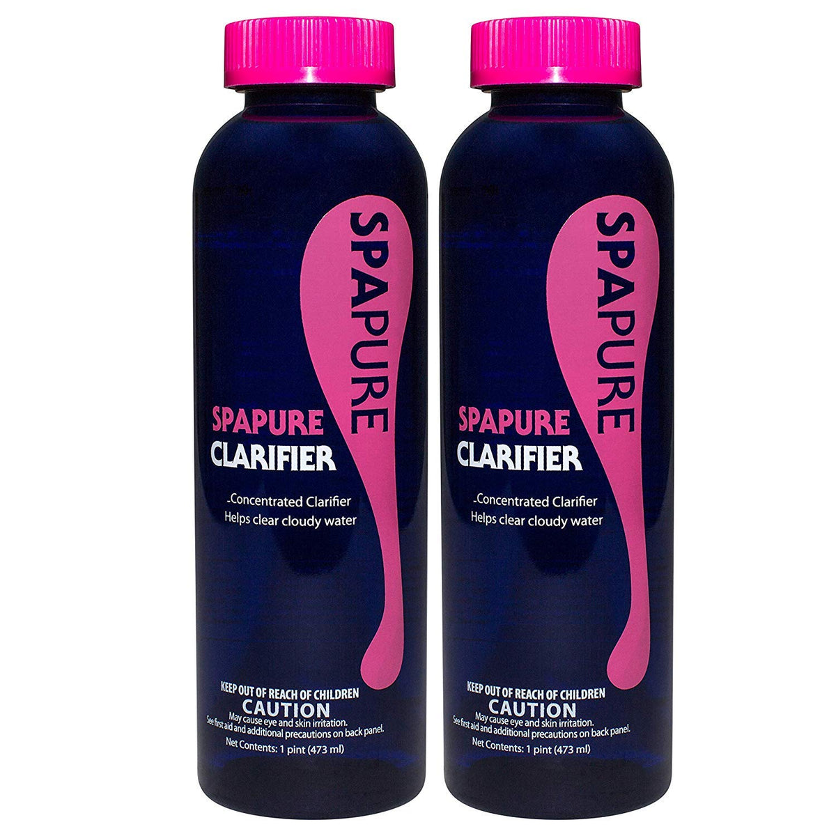 PureSpa SpaPure Clarifier 16oz bottle pour improves filter efficiency and clearer spa water