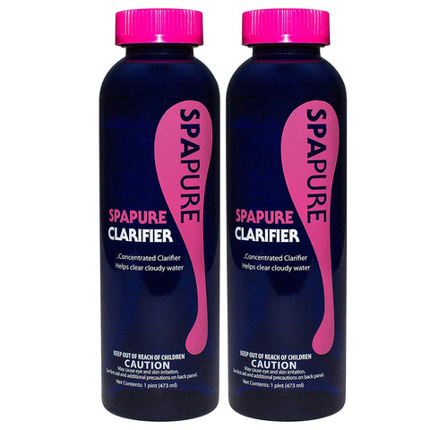 PureSpa SpaPure Clarifier 16oz bottle pour improves filter efficiency and clearer spa water