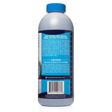 Purge Watercare easy dosing to spa water supports simple maintenance.