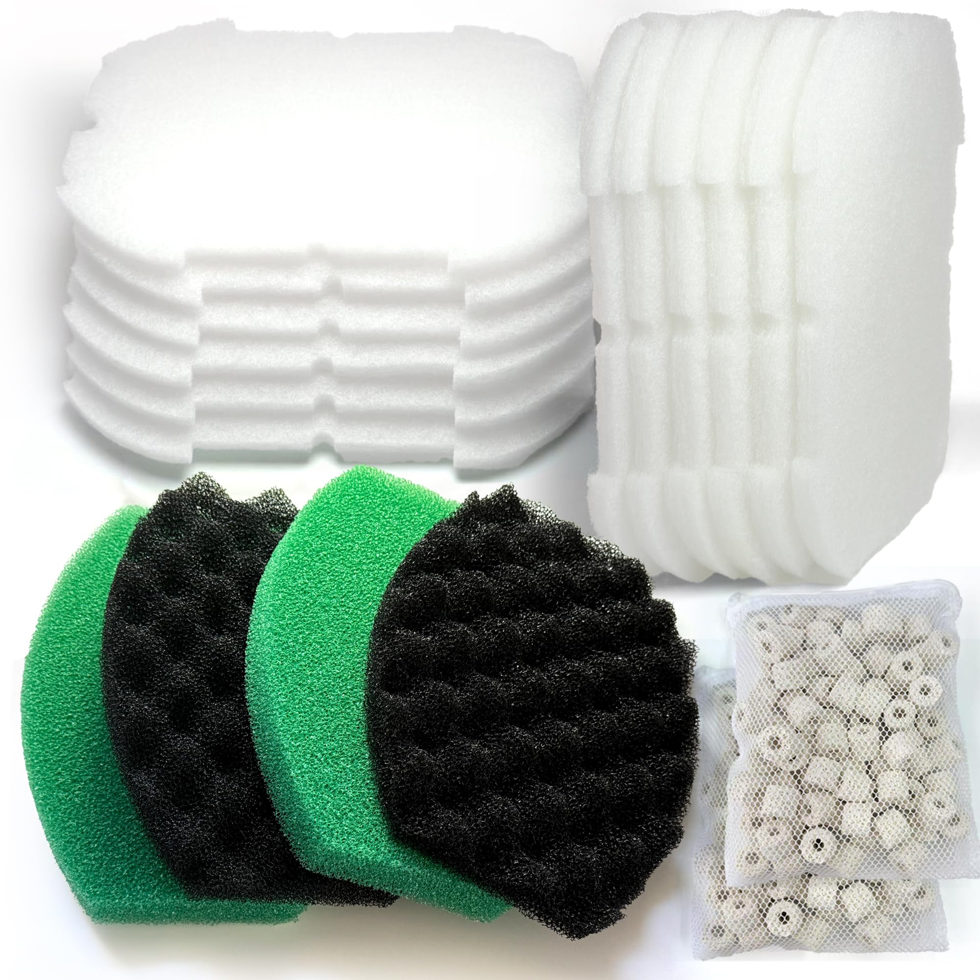 PurifyLogix 18-piece pond filter kit with foam filters for reliable mechanical filtration.