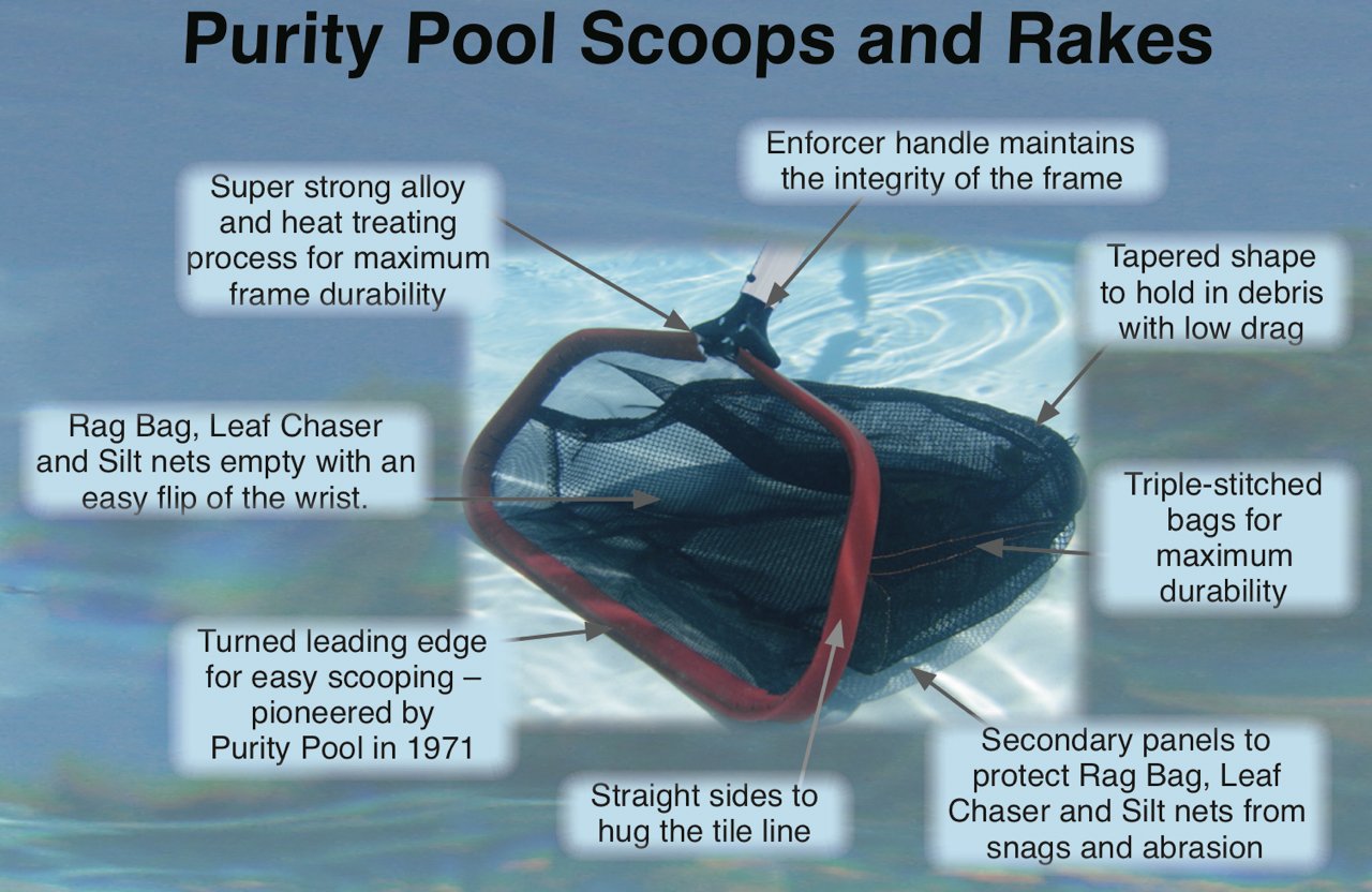 Purity Pool PLSLT Pro-Lite silt model rake with silt bag for fine debris