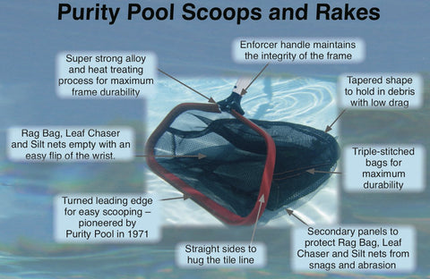Purity Pool PLSLT Pro-Lite silt model rake with silt bag for fine debris