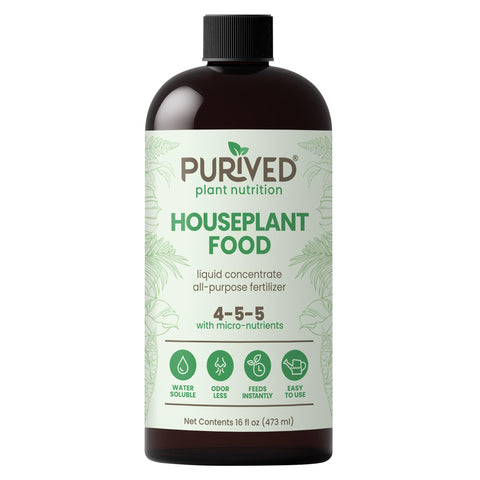 Purived 16oz bottle pouring for easy plant feeding