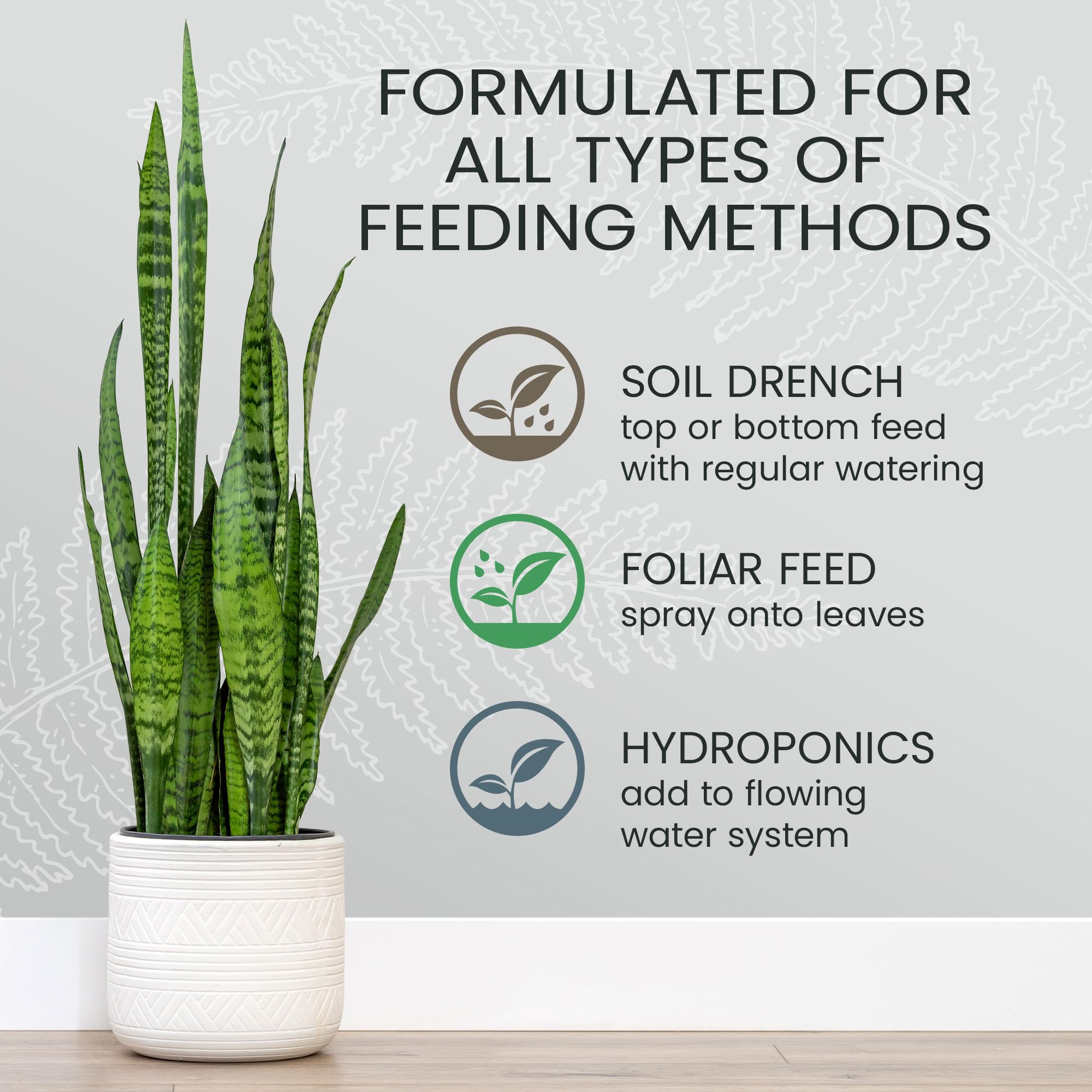 Outdoor potted plants receive Purived nutrient solution