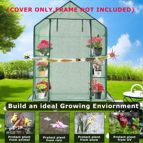 Purlyu Durable PE material with strong seams protects plants from wind and hail.