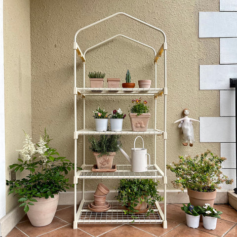 Purlyu Garden 4-Tier Greenhouse tool-free assembly saves setup time