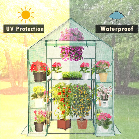 Purlyu Walk-in Greenhouse ventilation-mesh supports airflow and humidity control.