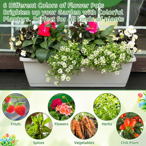 Purpeak versatile planter for herbs, vegetables, and flowers indoors or outdoors.