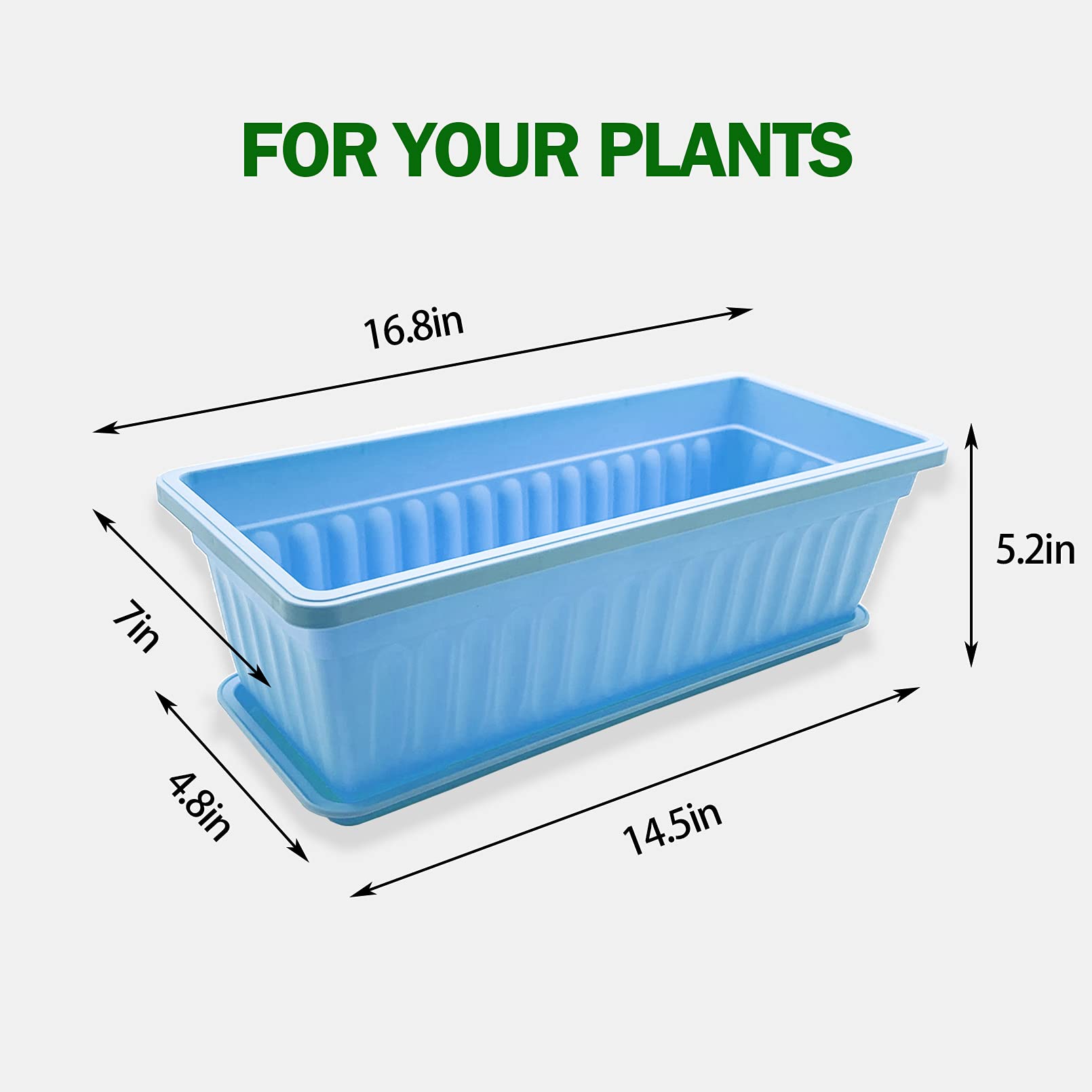Purple Star 1N 17-inch rectangular planter on Windowsill provides tidy growing space.