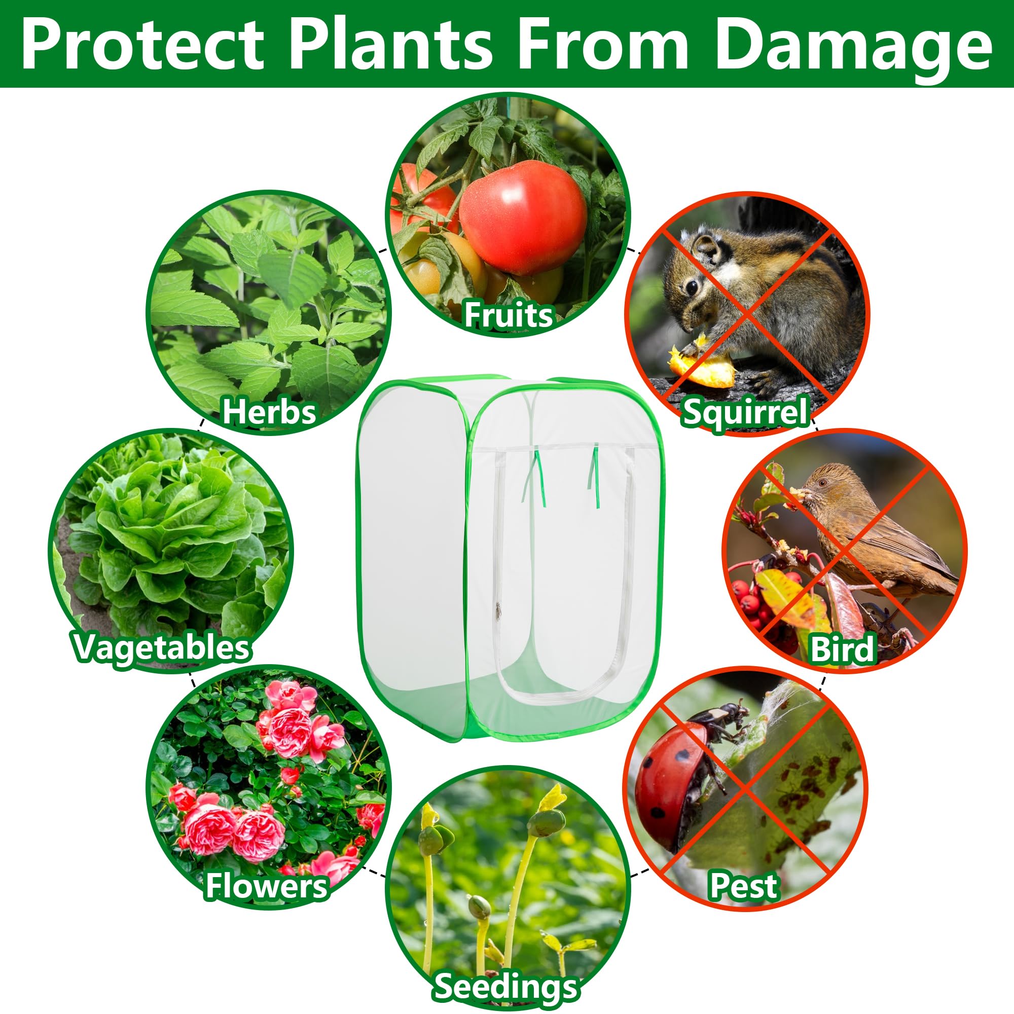 Purple Star 1N 24x24x36 cover protecting potted plants, vegetables, and herbs outdoors.