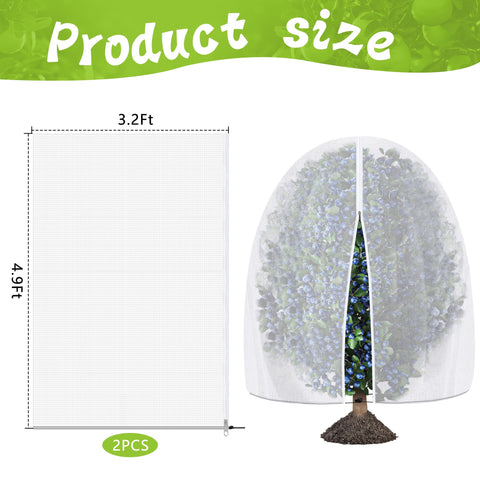 Purple Star 1N blueberry netting guarding berry bushes while allowing airflow