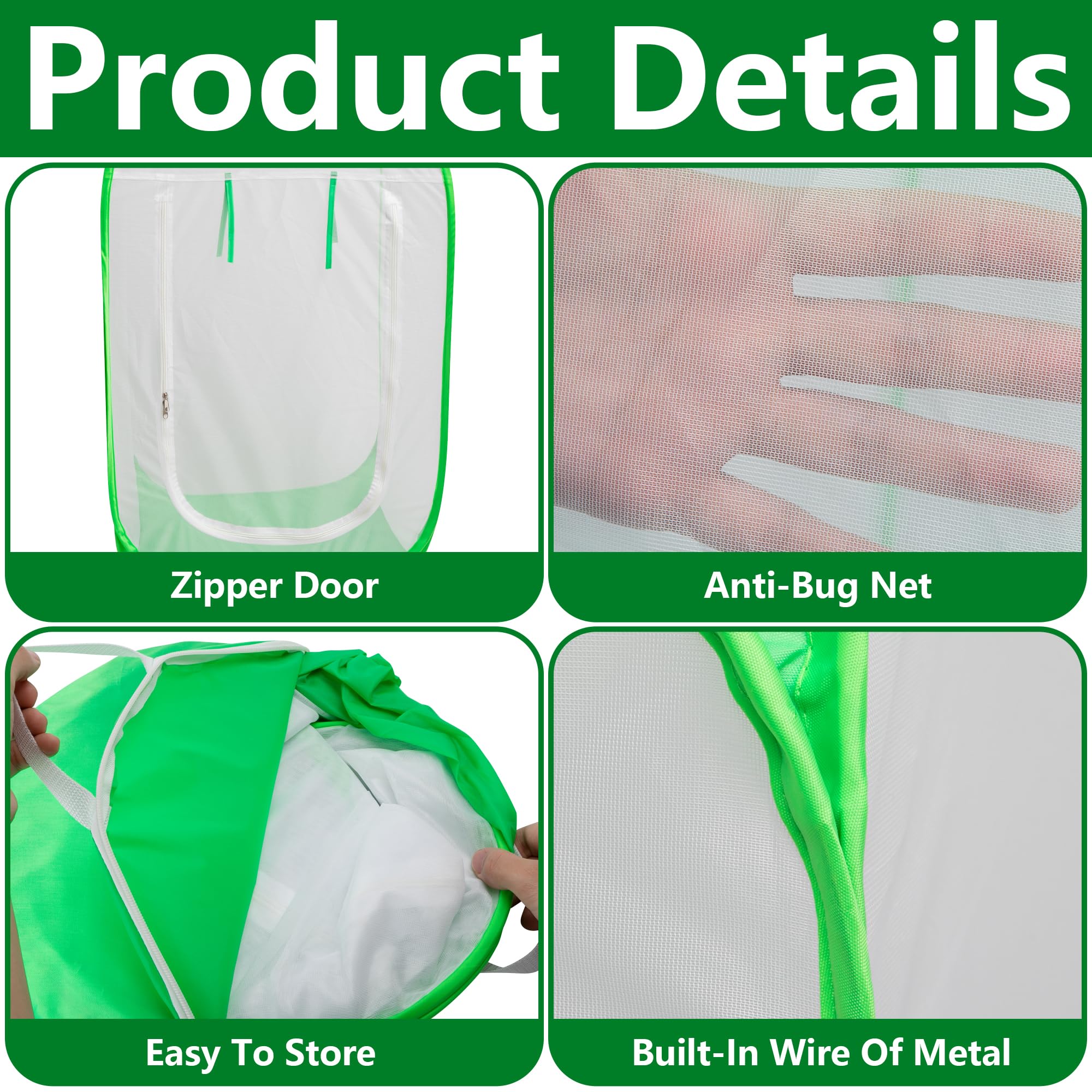 Purple Star 1N breathable mesh enclosure detail shows sturdy seams and long-lasting material.