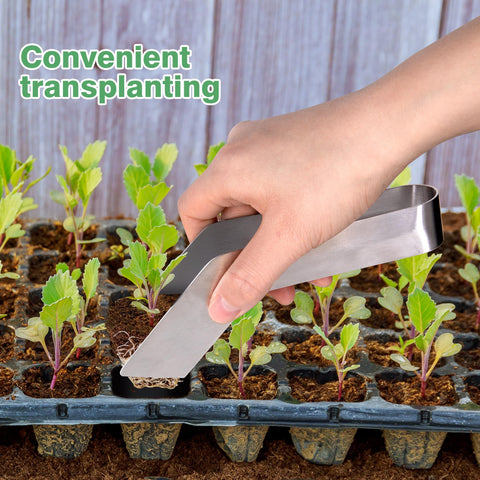 Purple Star 1N easy grip tongs offer comfortable control during transplanting