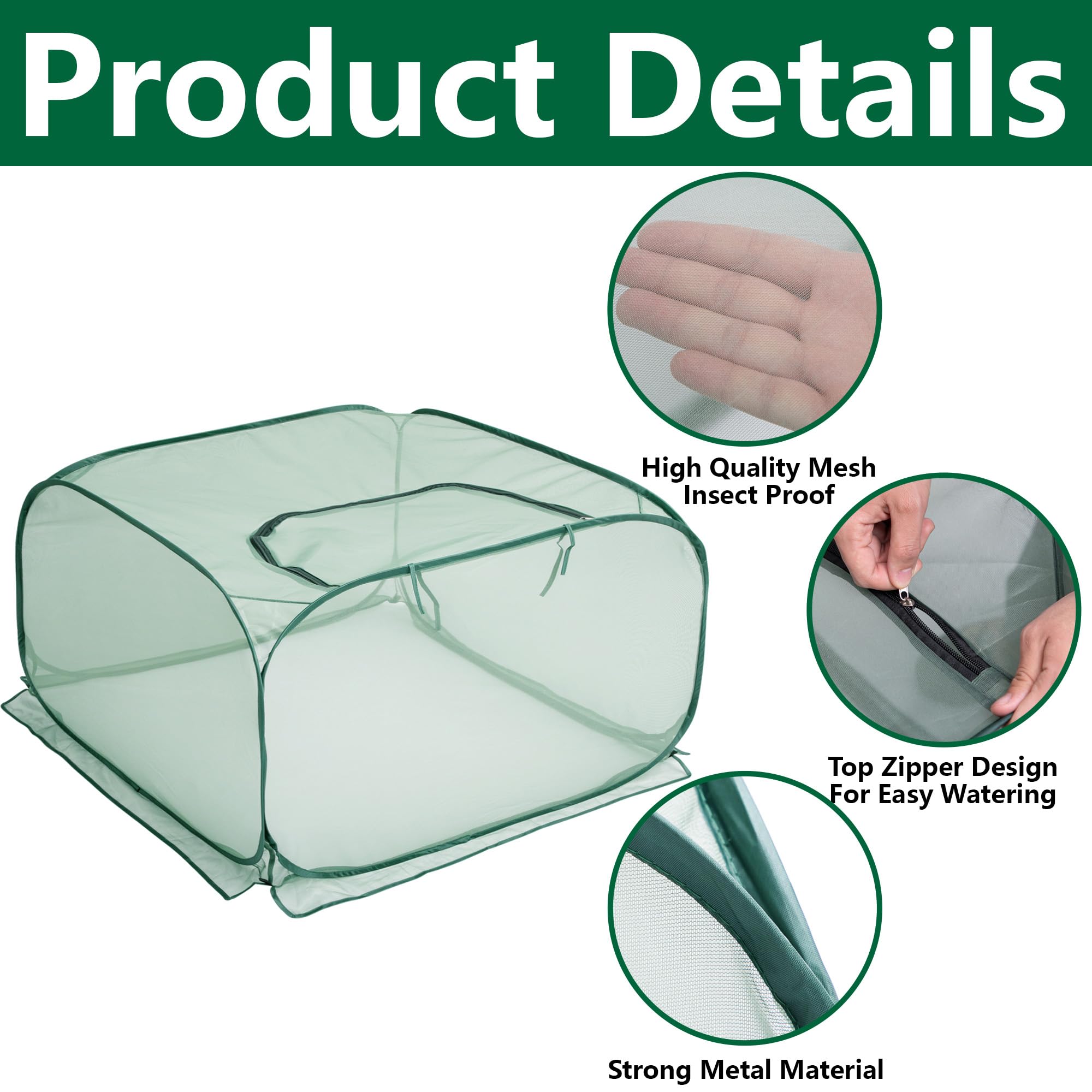 PURPLE STAR 1N foldable plant cover stores in the included bag