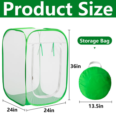Purple Star 1N garden netting guard with zipper door for easy access and watering.