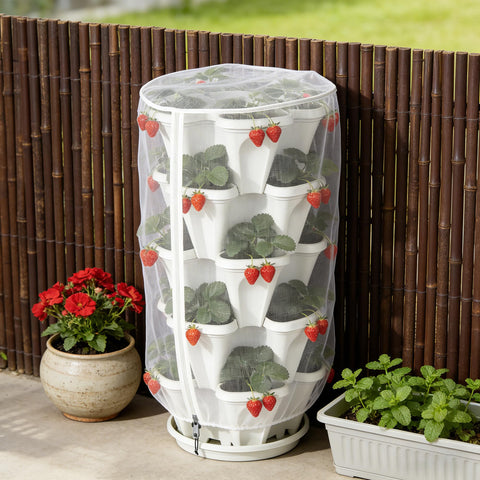 Purple Star 1N multi-tier planter coverage fits 39-by-20-inch pots across levels.