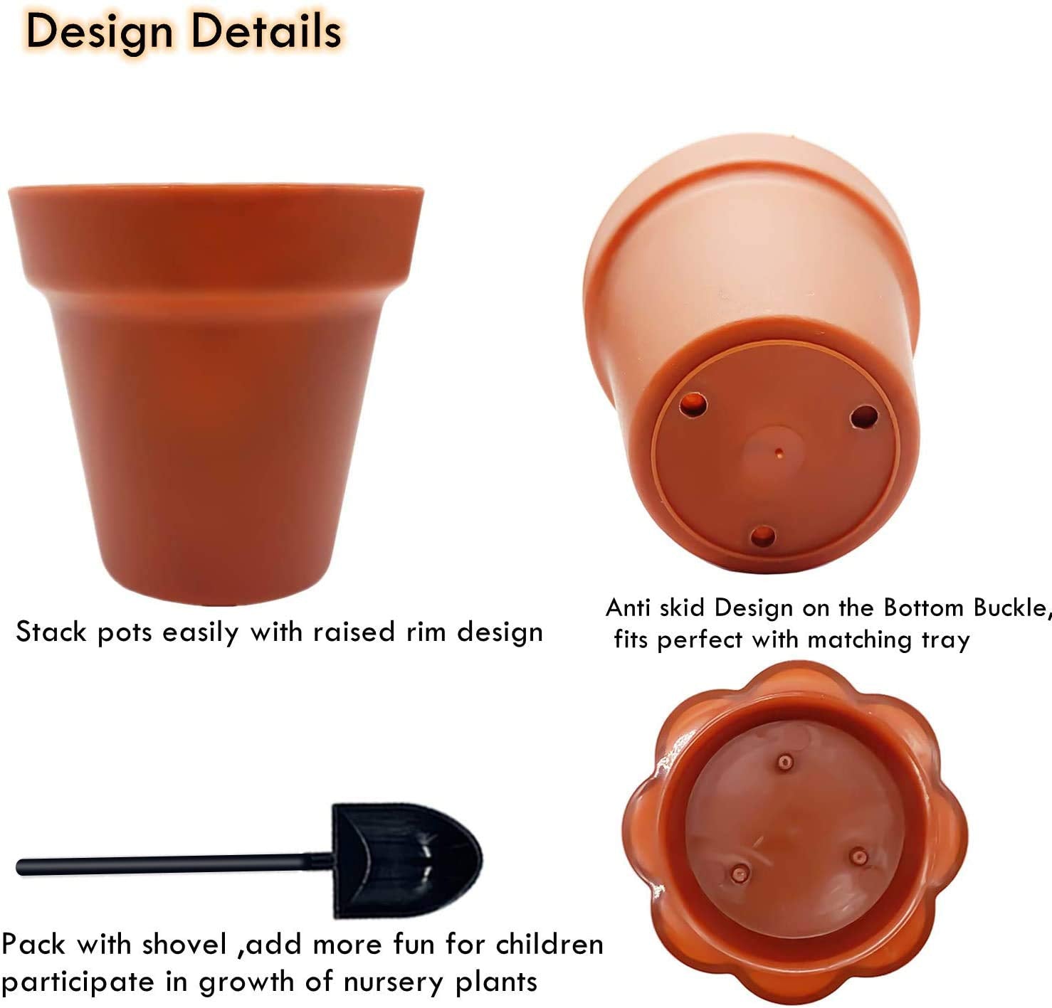 PURPLE STAR 1N nursery pot with saucer for clean seedlings