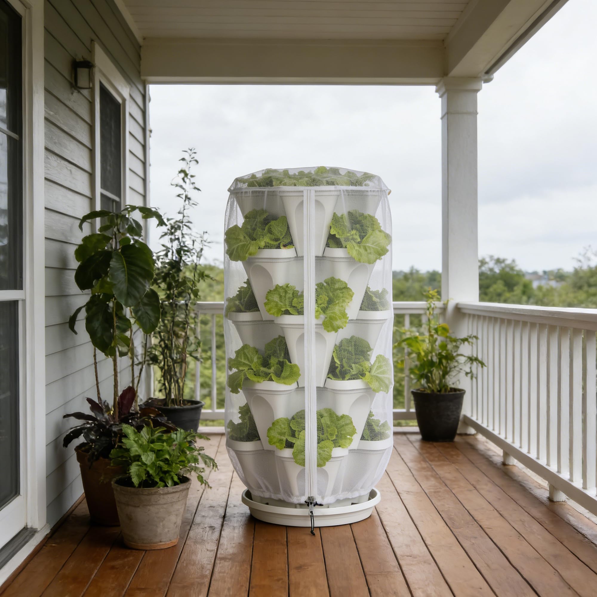 Purple Star 1N outdoor indoor use for vertical pots protects strawberries and herbs.
