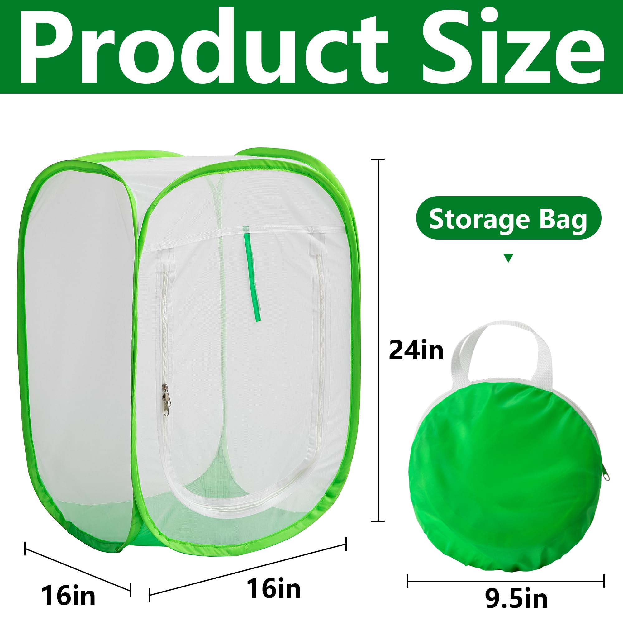 Purple Star 1N plant netting guard with a front zipper door for easy access and watering.