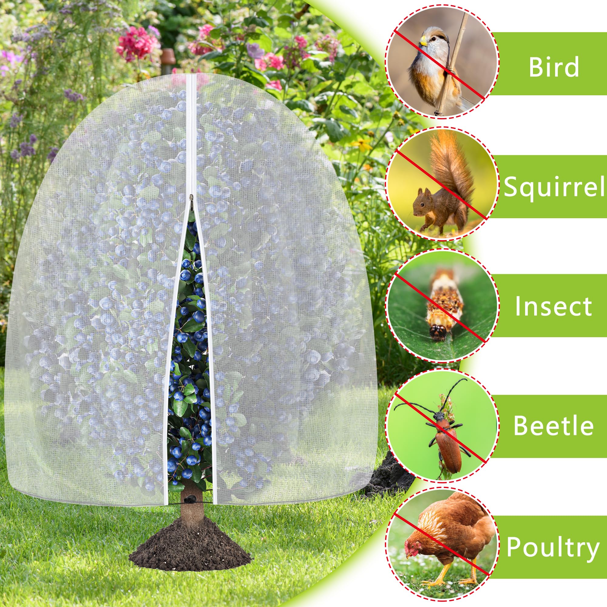 Purple Star 1N tear-resistant mesh for durable garden protection