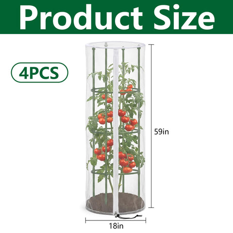 Purple Star 1N tomato cage netting with zipper for easy watering and harvest