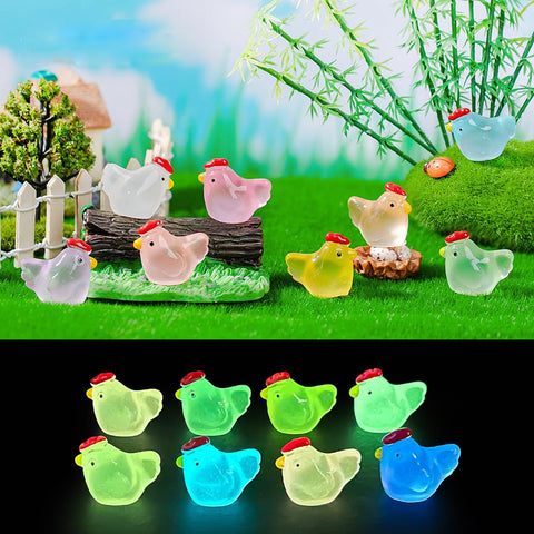 Purple Star mini resin chickens add whimsy to fairy gardens and dollhouses.