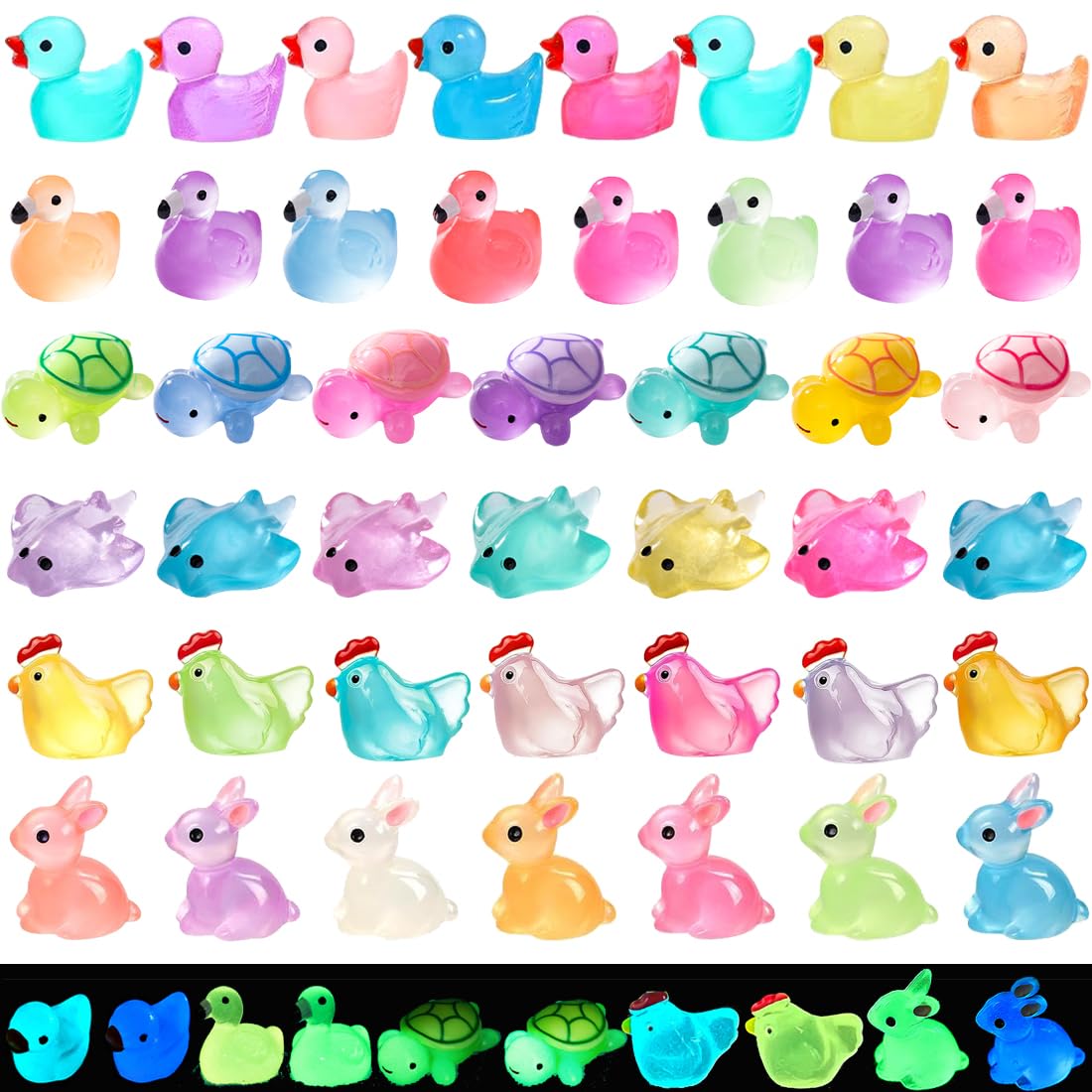 Purple Star mini resin ducks add charm to fairy gardens and playful displays.