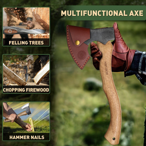 PURPLEBIRD hatchet camping companion for bushcraft and survival tasks