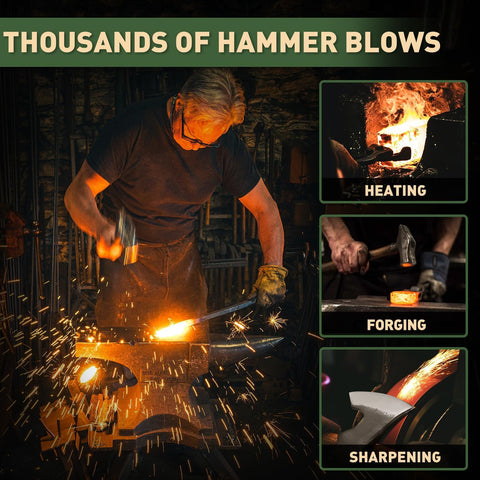 PURPLEBIRD hatchet razor-sharp edge stays sharp longer between sharpenings