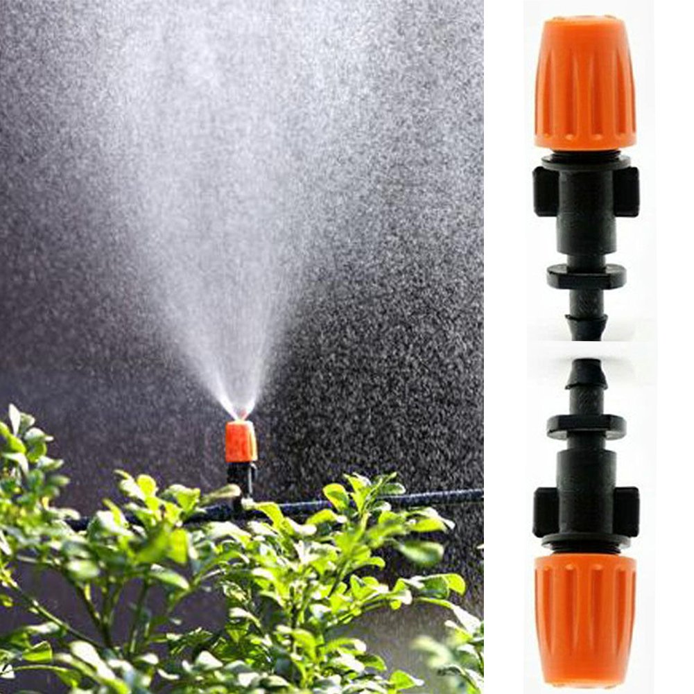 Purpose Junkies 50-pcs garden micro drip emitters for efficient irrigation across beds and containers.