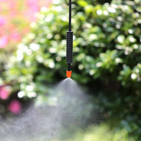 Purpose Junkies greenhouse irrigation drips deliver targeted hydration for seedlings.