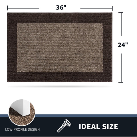 PURRUGS non-slip door mat back stays in place for safety.