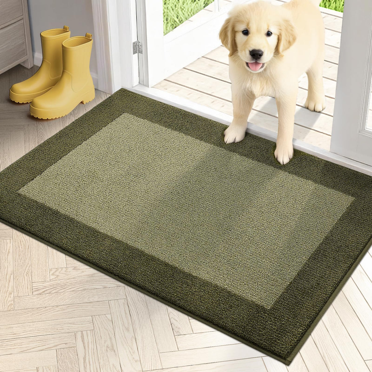 PURRUGS dirt-trapping door mat captures mud at the entrance for cleaner floors.