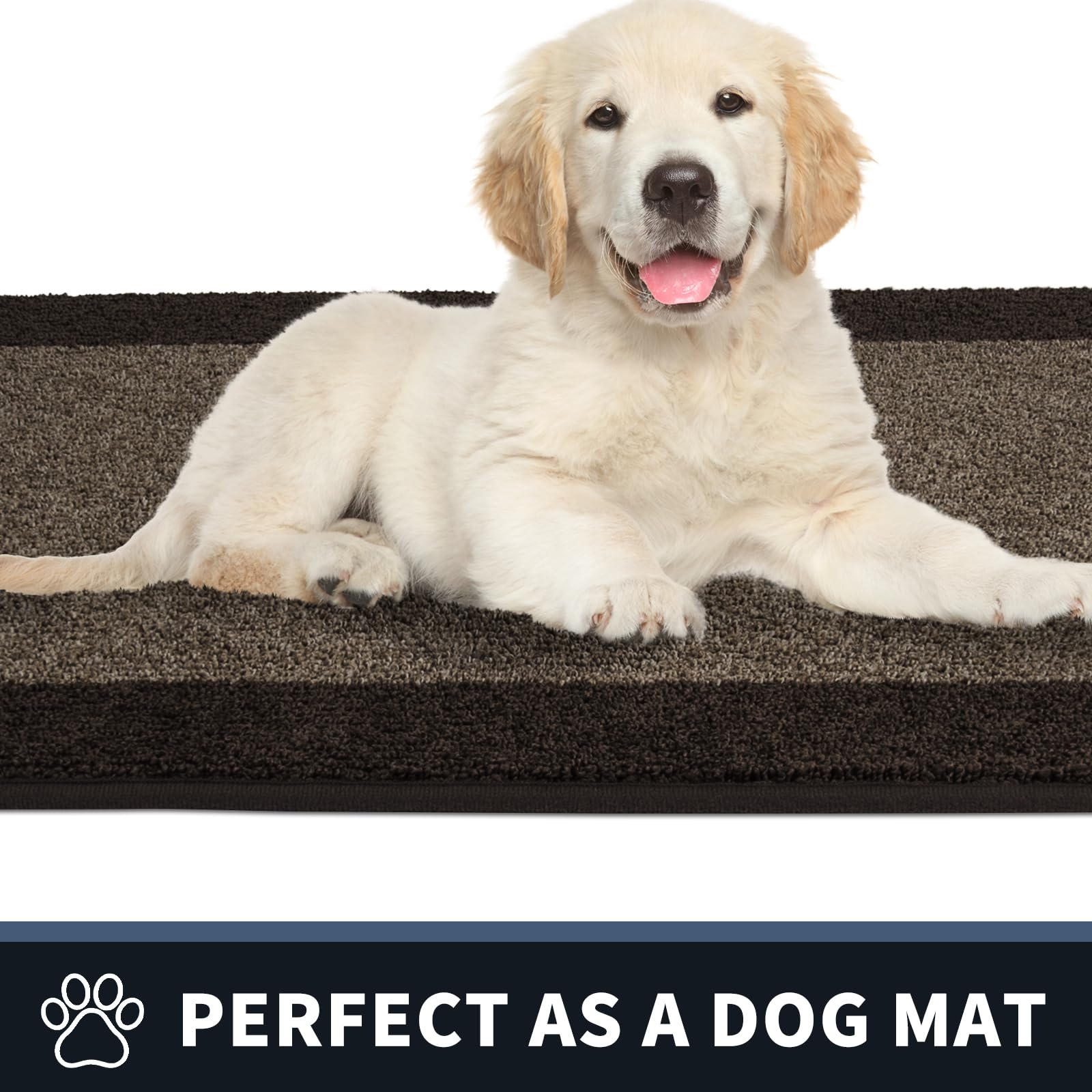 PURRUGS Dirt Trapping Door Mat in-entryway demonstrates moisture and dirt capture for cleaner floors.