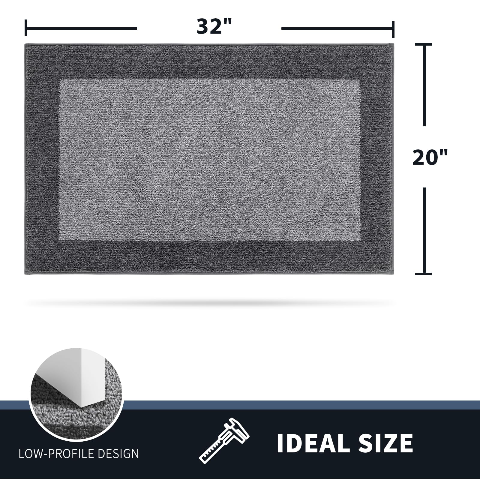 PURRUGS entryway mat with a low-profile design fits under doors without snagging.