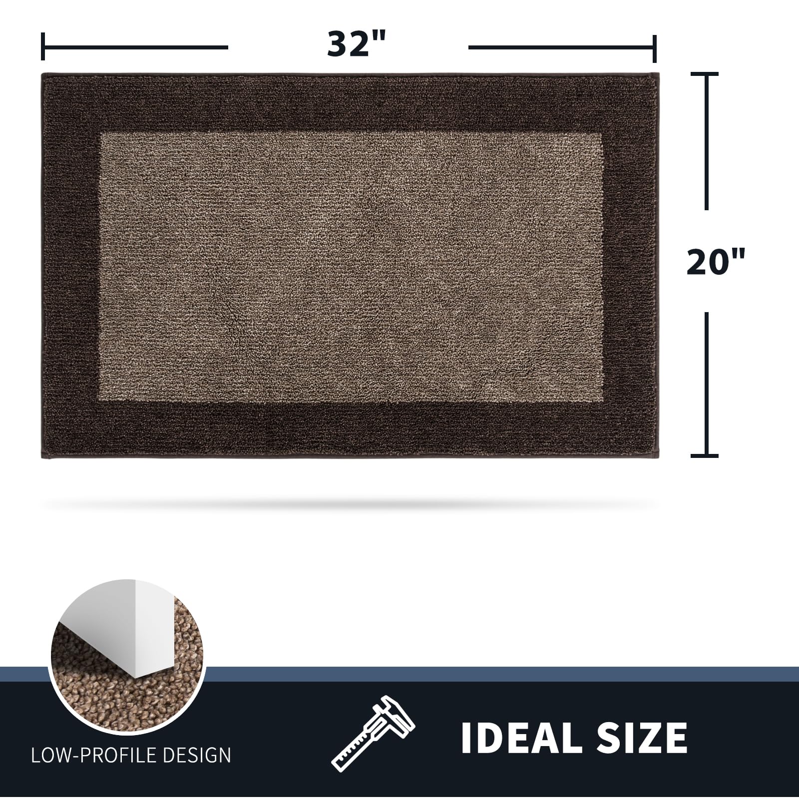 PURRUGS Dirt Trapping Door Mat texture close-up shows durable microfiber and rich color.