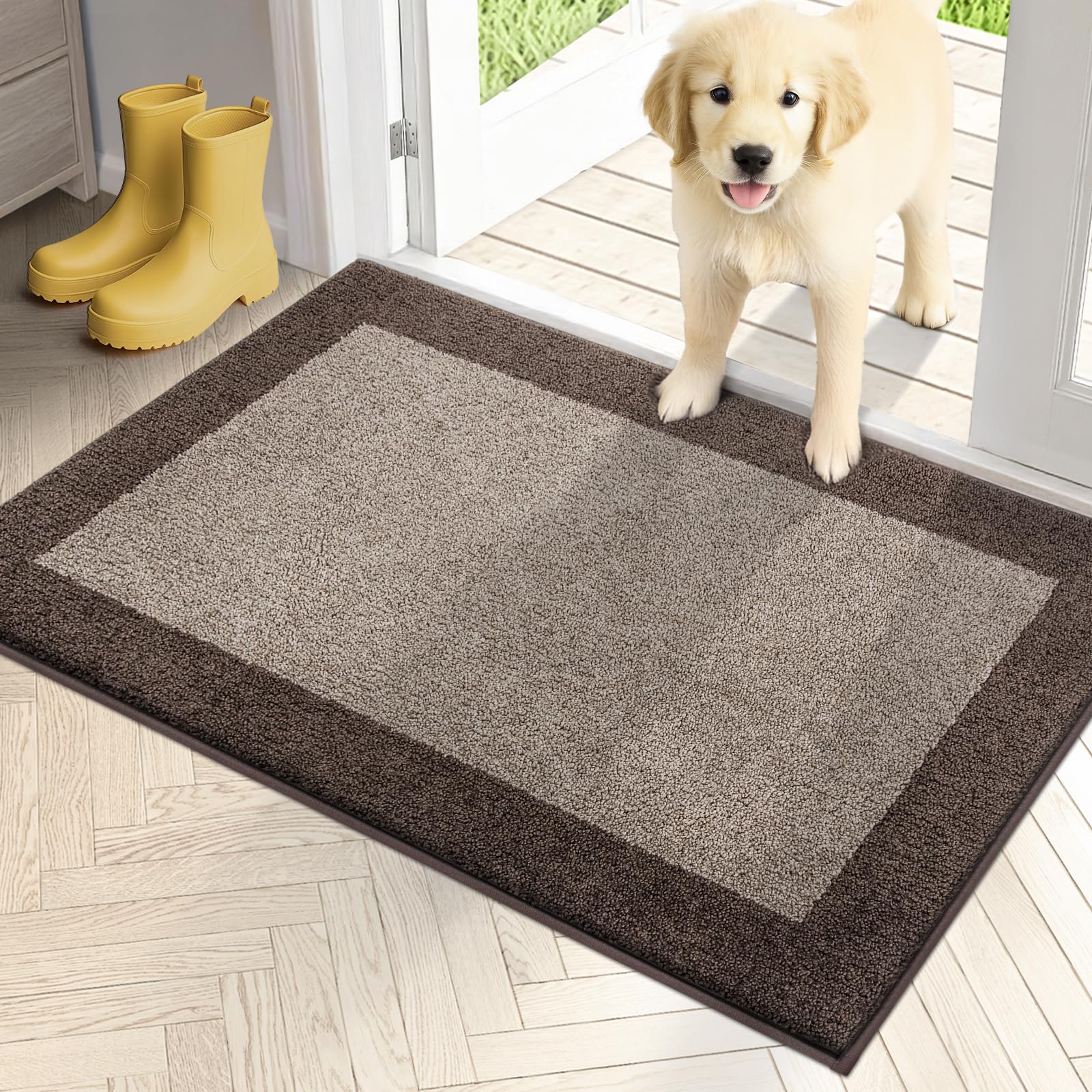 PURRUGS dirt-trapping doormat front door absorbs mud and moisture