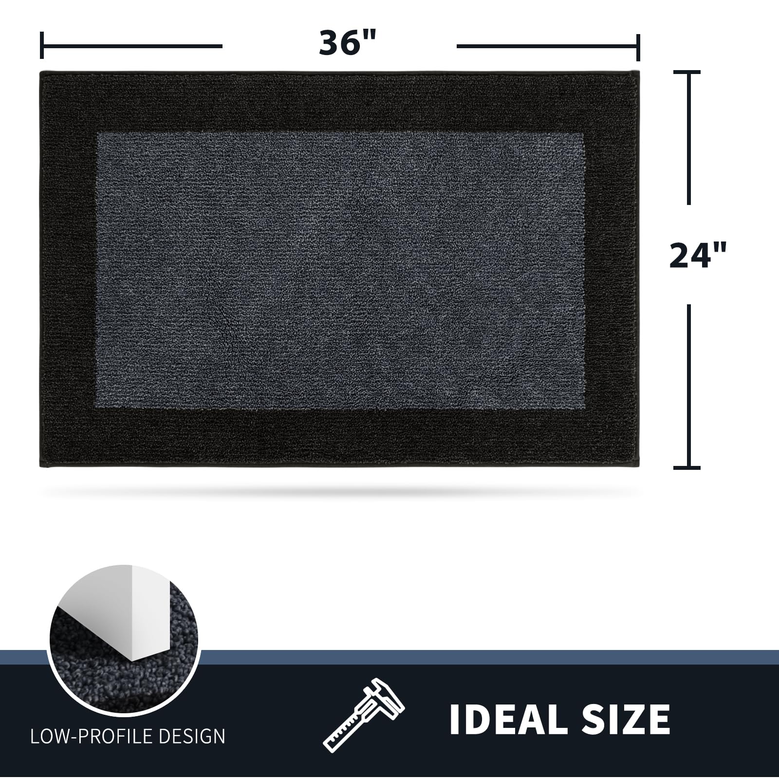 PURRUGS door mat non-slip back prevents slips on damp floors.