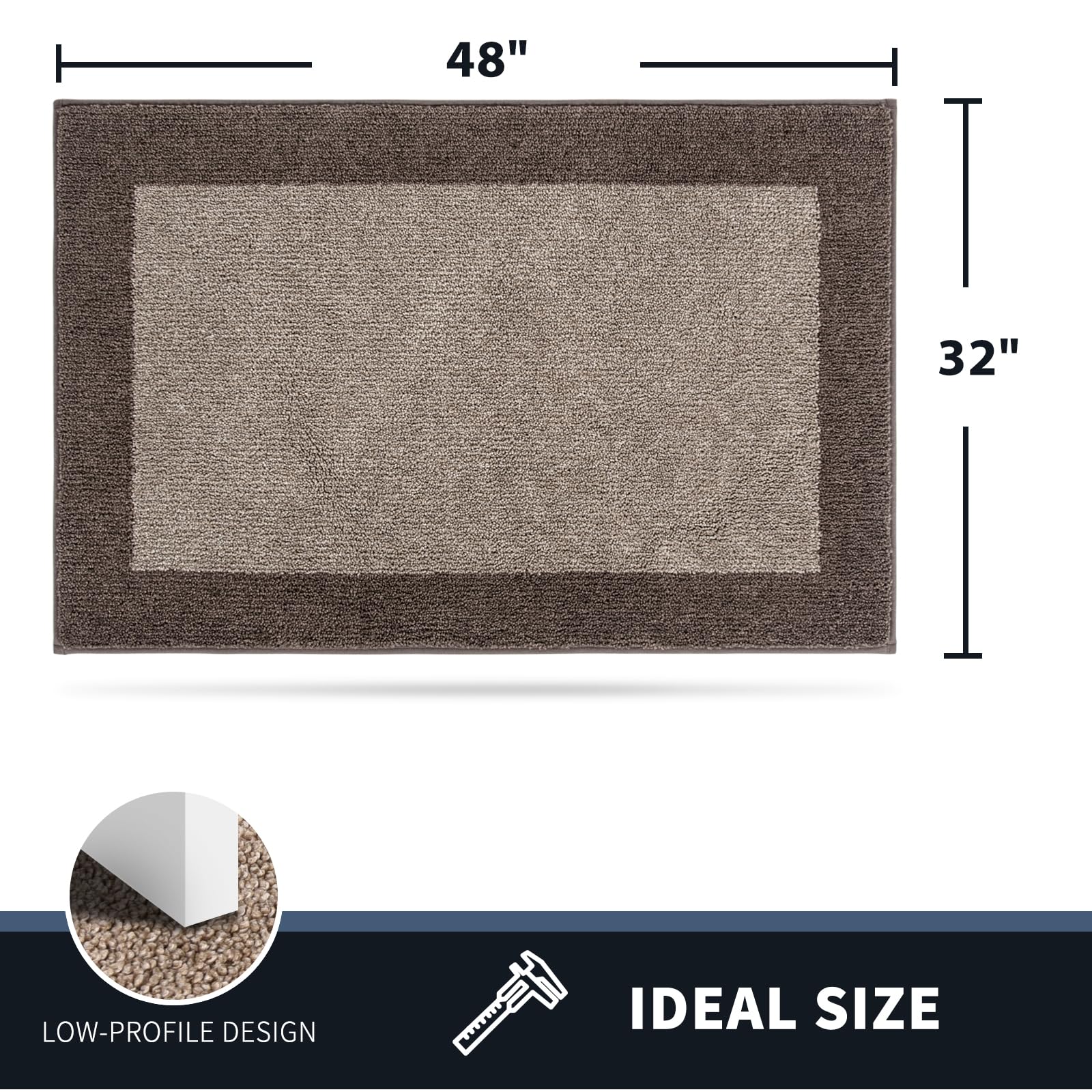 PURRUGS non-slip entry mat with TPR backing reduces slips and falls.