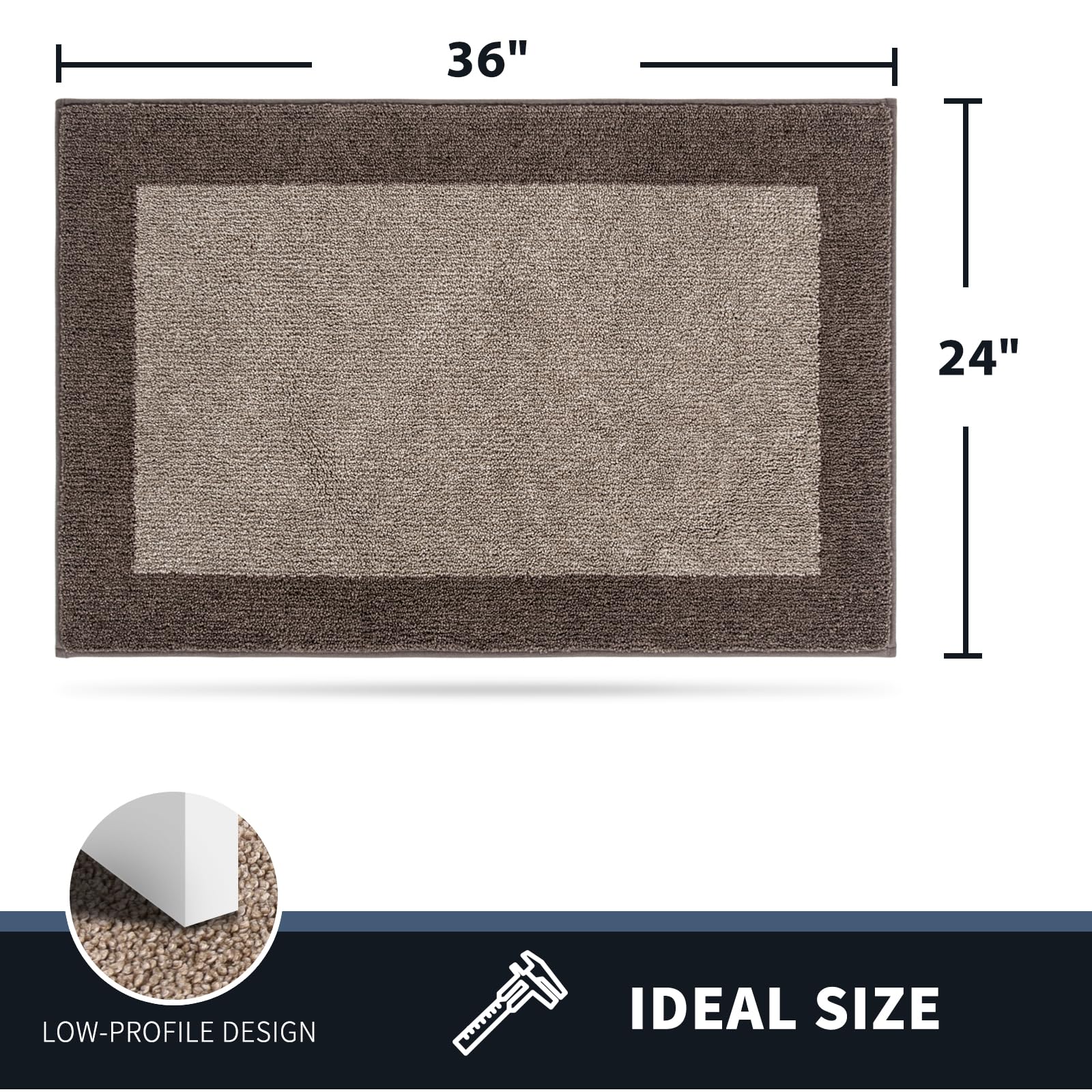 PURRUGS non-slip entry mat with TPR backing keeps floors safe