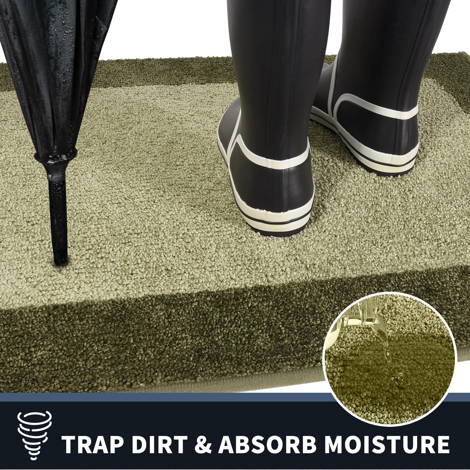 PURRUGS washable entry mat keeps wear and stains easy to remove.