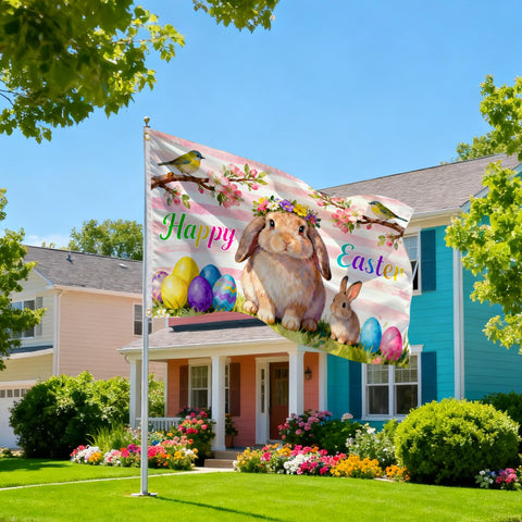 PURYOUNY Easter Flag Double Sided design stays clear from either direction.